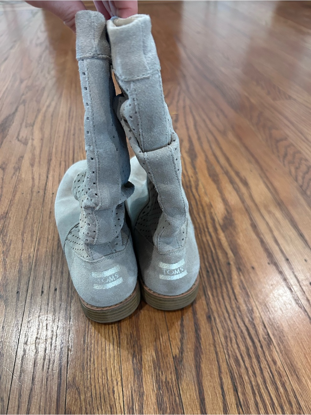TOMs Western Perforated Mid-Calf Boots - 9 - Picture 8 of 10